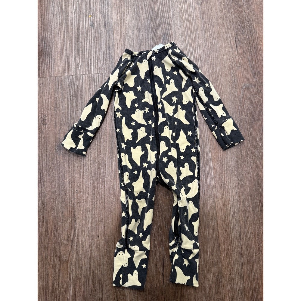 Hanna Andersson Kids Ghost Star Print Tencel Modal Sleeper Black 3-6 Months 60cm